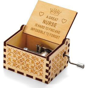 Nurse Gifts for Women, Nurses Week Gifts, Nurse Appreciation Gifts, Personalized Retirement Gifts for Nurses, Graduation Gifts, RN Gifts, Engraved Wooden Music Box