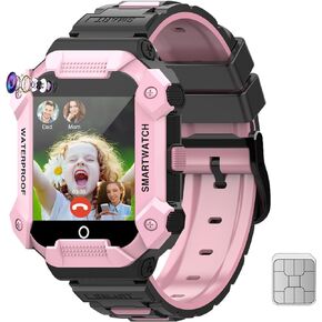 Getfitsoo Wonlex 4G Kids Smartwatch with SIM Card, GPS Smart Watch for Children, 1.4" Touch Screen Phone Watch for Boys Girls with Video Calls, Voice Chat, SOS Calls, Pedometer, Camera, Music in Saudi Arabia
