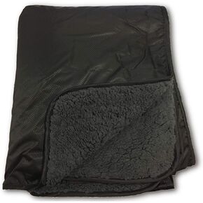 Orion Outpost Trading Company "Elemental Stadium Sherpa Blanket, Waterproof, Windproof, Picnic, Wheelchair, Camping, Concerts, Bag with Shoulder Strap and Carrying Handle, 56" x 80"