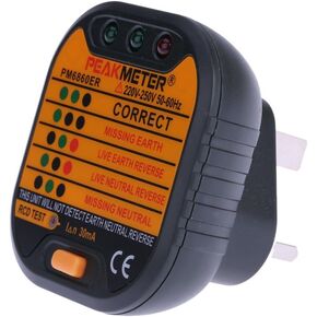 220V ~ 250V Portable Electrical Smart Socket Tester & 50-60Hz AC 12-1000V Pen Circuit Detector