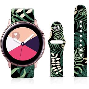 Replacement Silicone Fadeless Strap Compatible with Galaxy Watch 6/5 / 4/5 Pro / 4 Classic /3 (41mm)/Active 2&1,20mm Sports Smartwatch Wristband Bands For Women Men Girls