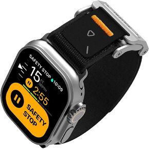 Aulumu A11 Mag Buckle Slim Band Designed for Apple Watch | Memory Quick Release | Velvet Nylon Braid | Stainless Steel Magnetic Clasp
