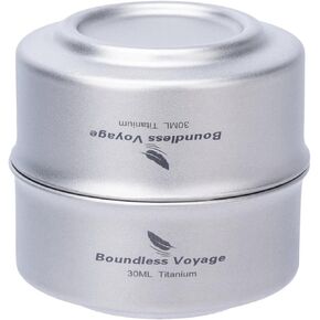 Boundless Voyage Titanium Teacup Double-Layer Tea Maker Outdoor Teapot Camping Mug Set Leightweight Drinking Cup for Backpacking Picnic Travel (Ti3145D-125ml)
