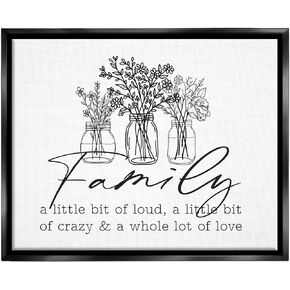 Stupell Industries Heartwarming Family Phrase Botanical Blossoms Bouquets, Design by Lettered and Lined