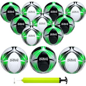 Soccer Ball (Black/Green/Silver, White/Green/Silver) w/Pump