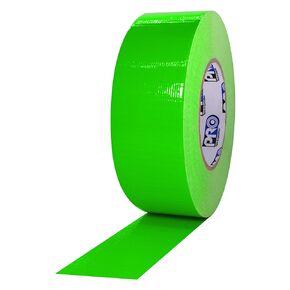 شريط لاصق من ProTapes Pro Duct 139 من القماش المطلي بطبقة من البولي إيثيلين، طول 60 ياردة × عرض 2 بوصة، أخضر فلوري (عبوة من قطعة واحدة)