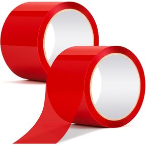 Juexica Construction Seaming Tape Red 3" x 55 Yards Sheathing Sealing Tape Underlayment for Foam Board Insulation, Vapor Barrier, House Wrap(6 Rolls)