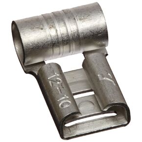 NSI SF12-250-3-S Uninsulated Flag Terminal, Small Packs, 12-10 Wire Size, 0.250" x 0.032" Tab Size, Ohm