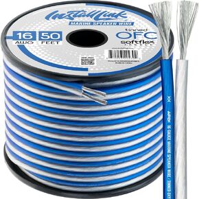 16 Gauge Speaker Wire Cable (50 Feet) for Marine Use, Tinned OFC