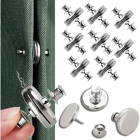 10 Pairs Magnetic Curtain Clips,Double Sided Magnetic Suction Curtain Magnets Closure Prevent Light Leaking Keep Curtain Closed for Home Bedroom Office Curtain Draperies(Sliver)