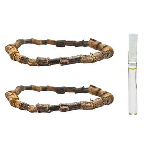 Camping Essentials Bracelet and Anklet with Essential Oil - Summer Essentials Natural Tulsi Holy Basil for Adults and Kids - Ideal Camping Supplies for Outdoor Enthusiasts and Adventure Lovers