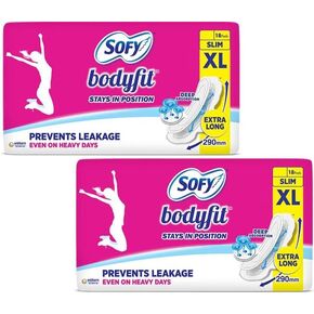 Sofy Bodyfit Extra Long Sanitary Pad, XL, 4 Count (Pack of 1), Unscented, Modern Style