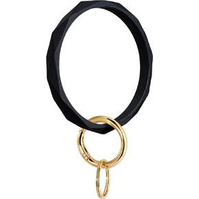 Mymazn Silicone Bangle Key Ring Bracelet Keychain holder for Women Girls Gift Wristlet Round Keyring