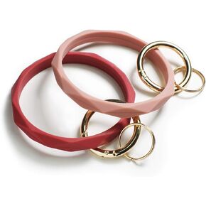 Mymazn Silicone Bangle Key Ring Bracelet Keychain holder for Women Girls Gift Wristlet Round Keyring in Kuwait