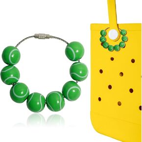 Sports Charms for Bogg Bag, Cute Wooden Beads Accessories Charm for Bogg Bag, Simply Southern Beach Tote Crocs Bag