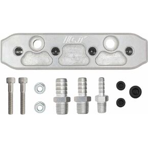 ICT Billet Aluminum 6-Port Vacuum Boost Distribution Block Intake Turbo Air Feed Junction Manifold Made in America 551855-VB001