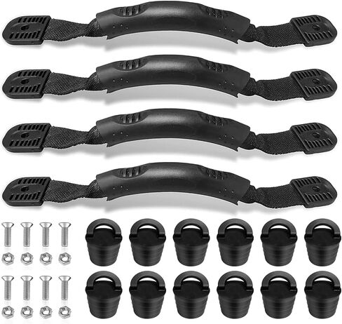 TEANTECH Kayak تحمل مقابض 2 زوج زورق قارب الجانب جبل التجديف حمل مقبض استبدال ملحق لقوارب الكاياك قارب حقيبة الأمتعة الخ in Kuwait