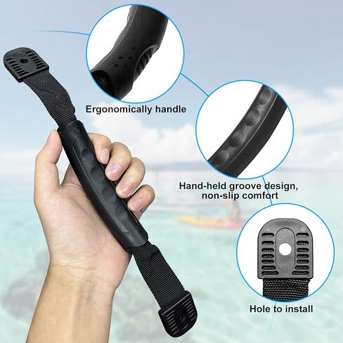 TEANTECH Kayak تحمل مقابض 2 زوج زورق قارب الجانب جبل التجديف حمل مقبض استبدال ملحق لقوارب الكاياك قارب حقيبة الأمتعة الخ in Kuwait