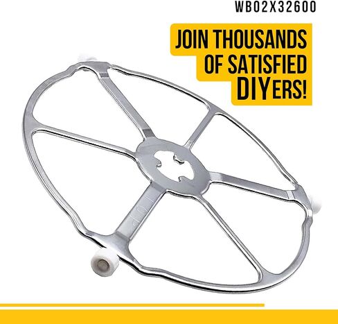 حلقة دعم صينية زجاجية WB02X32600 - أجزاء الميكروويف المتوافقة مع GE - تحل محل AP6871921 4929164 PS12709805 - وهي موجودة أسفل الدرج الزجاجي - مصنوعة من مواد متينة in Kuwait