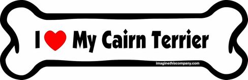 تخيل هذا I Love My Cairn Terrier Bone Car Magnet، 2 بوصة × 7 بوصة in Saudi Arabia