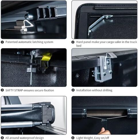 Logan Light Weight Hard Fold for 2022 2023 2024 Toyota Tundra,Hard Folding Tonneau Cover Compatible with 2022 2023 2024 Toyota Tundra 5.6ft in Saudi Arabia