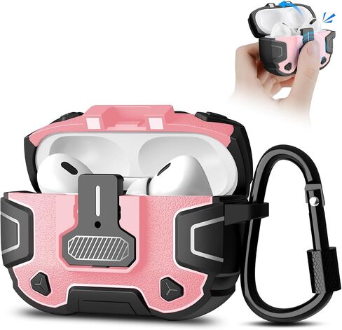 حافظة Nillkin Airpods Pro الجيل الثاني مع مغناطيس قفل آمن، حافظة Airpods Pro 2 للرجال والنساء مع سلسلة مفاتيح معدنية، حافظة واقية مقاومة للصدمات لكامل الجسم لجهاز Airpods Pro 2 2022 أخضر in Kuwait