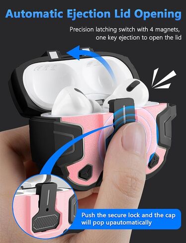 حافظة Nillkin Airpods Pro الجيل الثاني مع مغناطيس قفل آمن، حافظة Airpods Pro 2 للرجال والنساء مع سلسلة مفاتيح معدنية، حافظة واقية مقاومة للصدمات لكامل الجسم لجهاز Airpods Pro 2 2022 أخضر in Kuwait