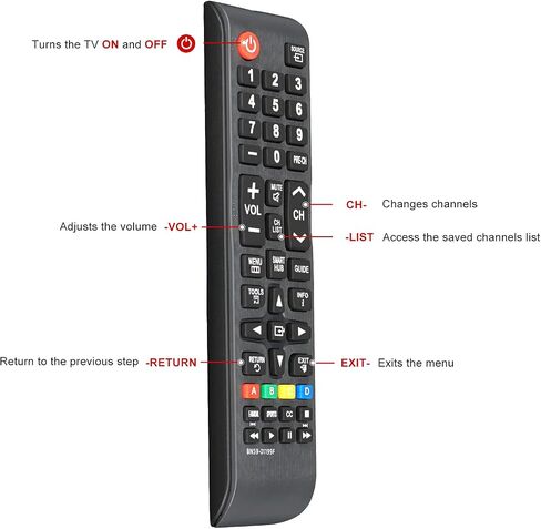 جهاز التحكم عن بعد لتلفزيون سامسونج الذكي يناسب جميع موديلات سامسونج LCD LED ثلاثية الأبعاد HDTV الذكية. (بدون بطارية) in Kuwait