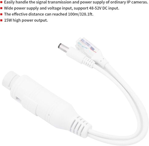 Waterproof Poe Splitter, Poe Adapter 48v to 12v Poe Splitter Waterproof Splitter Kit Adapter Cable Power Supply Module for IP Camera in Saudi Arabia