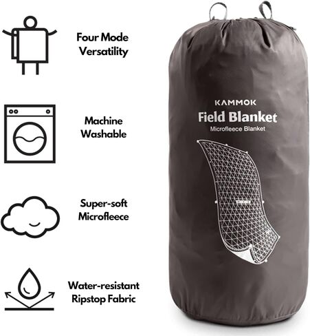 KAMMOK Field Blanket - Microfleece, Water Resistant, Portable, Durable, Indoor/Outdoor Camp Blanket (84 in × 50 in) - Cacti Print in Kuwait