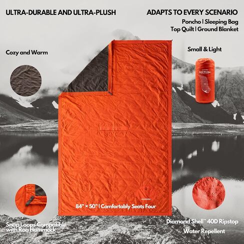 KAMMOK Field Blanket - Microfleece, Water Resistant, Portable, Durable, Indoor/Outdoor Camp Blanket (84 in × 50 in) - Cacti Print in Kuwait