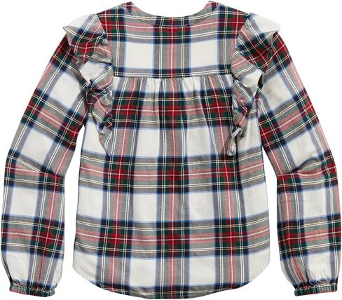 vineyard vines Girls' Soft Twill Ruffle Top in Saudi Arabia