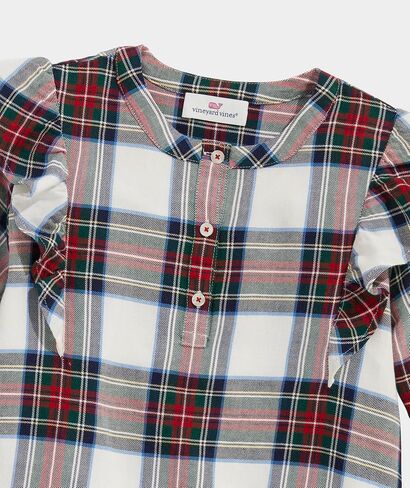 vineyard vines Girls' Soft Twill Ruffle Top in Saudi Arabia