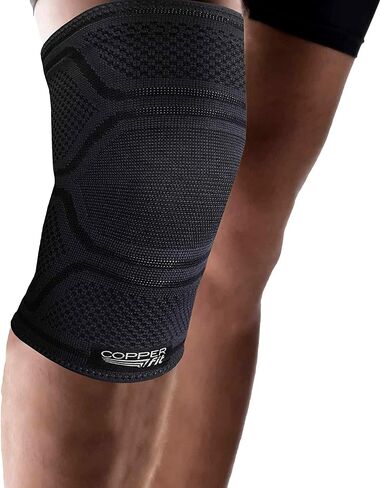 Copper Fit Elite Knee Compression Sleeve Knee Brace 2-Pack, Black (Large/X-Large, 16''-20''),2.0 Count in Kuwait