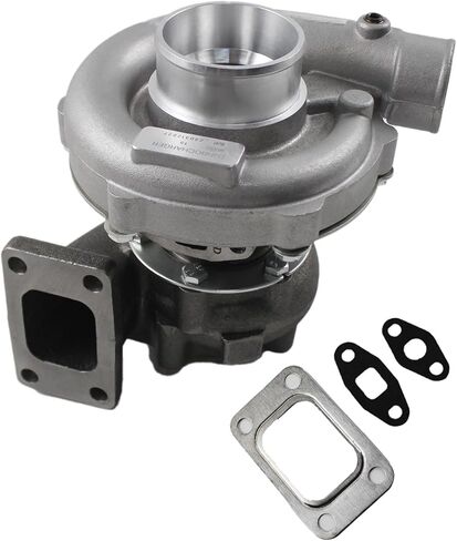 SINOCMP Turbocharger with Gasket, T04E T3/T4 0.57 A/R Engines Oil Cooled Turbo Charger, Compressor Trim 48.1 4/5 Bolt 400+HP Boost Stage III Charger, 1.5L-2.5L Engine Turbocharger Replace in Kuwait