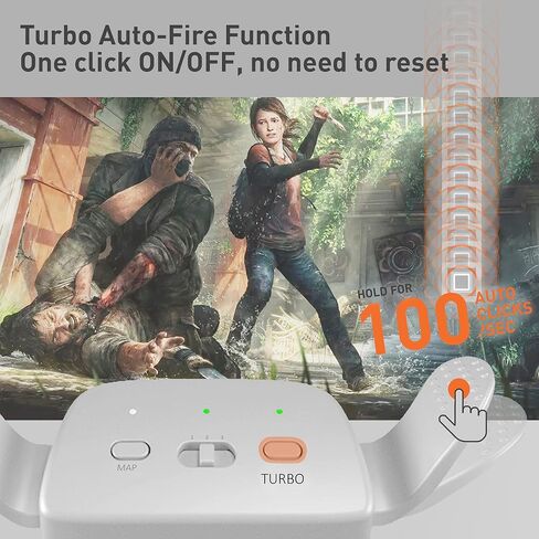 وحدة تحكم Mytrix مخصصة مع مجدافين قابلين لإعادة التعيين لجهاز PlayStation 5 (PS5)، وأزرار خلفية قابلة للبرمجة مع إطلاق تلقائي سريع Turbo، و3 فتحات حفظ الإعداد على اللوحة - أبيض، مع قرص COD Vanguard in Kuwait