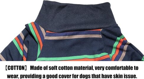 Size XS to 3XL, 2 Colors Dog Onesie Long Sleeve, Full Cover Pet Pajamas, Dog Plaid Shirt, Lightweight Dog Jumpsuit Striped X-Large in Saudi Arabia
