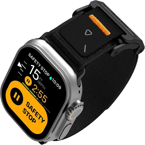 Aulumu A11 Mag Buckle Slim Band Designed for Apple Watch | Memory Quick Release | Velvet Nylon Braid | Stainless Steel Magnetic Clasp in Saudi Arabia
