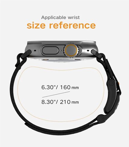 Aulumu A11 Mag Buckle Slim Band Designed for Apple Watch | Memory Quick Release | Velvet Nylon Braid | Stainless Steel Magnetic Clasp in Saudi Arabia