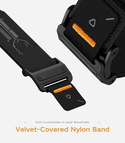Aulumu A11 Mag Buckle Slim Band Designed for Apple Watch | Memory Quick Release | Velvet Nylon Braid | Stainless Steel Magnetic Clasp in Saudi Arabia