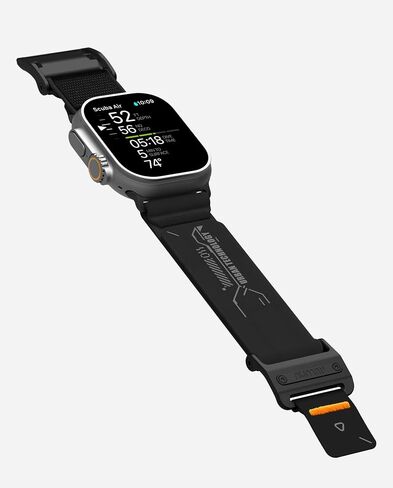 Aulumu A11 Mag Buckle Slim Band Designed for Apple Watch | Memory Quick Release | Velvet Nylon Braid | Stainless Steel Magnetic Clasp in Saudi Arabia
