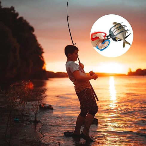 2 Pcs Metal Fish Gripper, Upgrade Multifunctional 2/3 Claw Fishing Pliers Gripper Catch Fish Control Clamp, Fishing Accessories Fishing Pliers Control Forceps for Most Freshwater Fish in Saudi Arabia