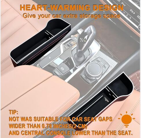منظم حشو فجوات مقعد السيارة، جلد متعدد الوظائف، إكسسوارات بملاءمة عالمية، حشو فجوات قابل للتعديل للسيارة لهواتف iPhone وAndroid والنظارات والمفاتيح والمزيد - قطعتان (ألياف الكربون السوداء ﻿) in Kuwait