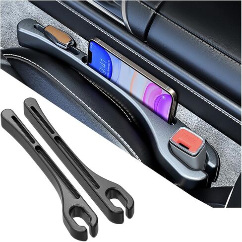 2PCS Car Side Seat Gap Filler, Automotive Seat Gap Plug to Fill The Gap Between Seat & Console, Stop Cellphone Key Wallet Coin from Dropping Organizer for Car SUV Truck, Universal Fit (Red) in Saudi Arabia