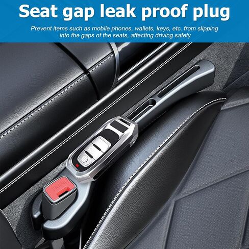 2PCS Car Side Seat Gap Filler, Automotive Seat Gap Plug to Fill The Gap Between Seat & Console, Stop Cellphone Key Wallet Coin from Dropping Organizer for Car SUV Truck, Universal Fit (Red) in Saudi Arabia