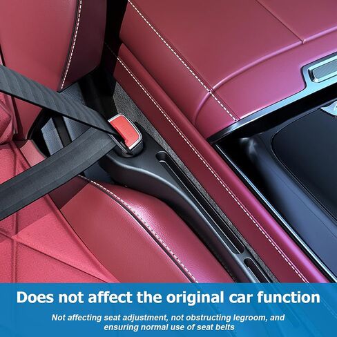 2PCS Car Side Seat Gap Filler, Automotive Seat Gap Plug to Fill The Gap Between Seat & Console, Stop Cellphone Key Wallet Coin from Dropping Organizer for Car SUV Truck, Universal Fit (Red) in Saudi Arabia