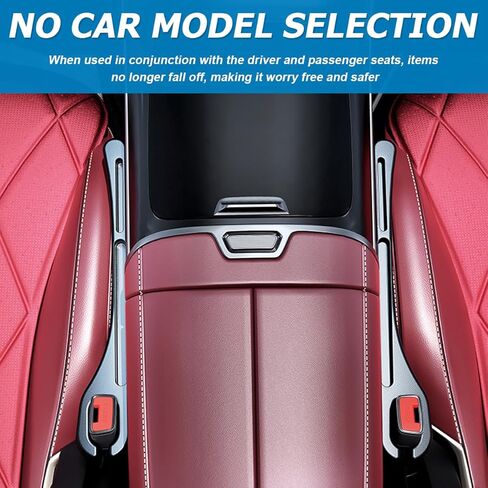 2PCS Car Side Seat Gap Filler, Automotive Seat Gap Plug to Fill The Gap Between Seat & Console, Stop Cellphone Key Wallet Coin from Dropping Organizer for Car SUV Truck, Universal Fit (Red) in Saudi Arabia