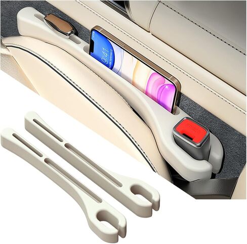 2PCS Car Side Seat Gap Filler, Automotive Seat Gap Plug to Fill The Gap Between Seat & Console, Stop Cellphone Key Wallet Coin from Dropping Organizer for Car SUV Truck, Universal Fit (Red) in Saudi Arabia