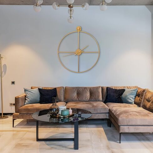 Nautical Wall Clock - 12 inch Silent Non-Ticking Wooden Quartz Battery Operated Vintage Wall Clocks, Steampunk Decor, Country Rustic Style Decor for Living Room, Kitchen, Home, Bedroom in Saudi Arabia