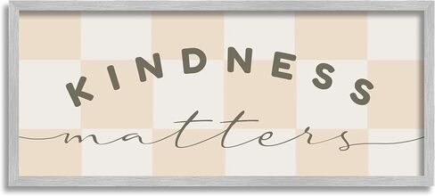 Stupell Industries Kindness Matters طباعة بنمط متقلب مبهج، تصميم بواسطة Daphne Polselli in Kuwait